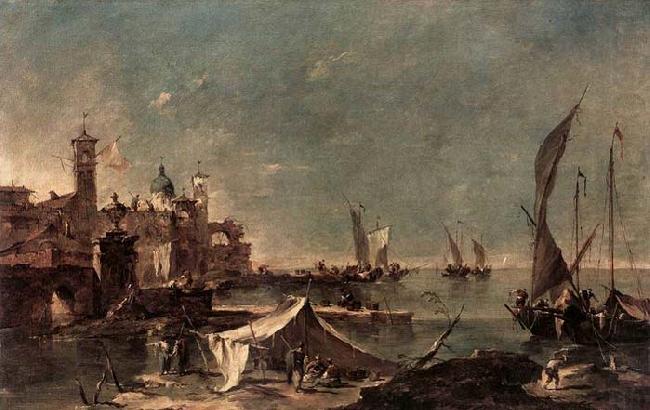 Landscape with a Fisherman-s Tent, GUARDI, Francesco